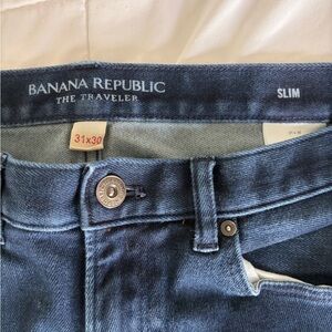 Banana Republic Men's Slim Jeans in Dark Blue